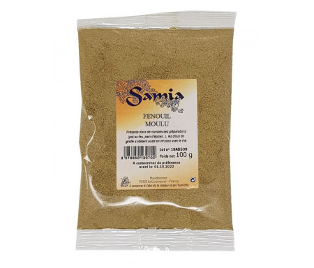 Fenouil moulu en Sachet de 100gr - SAMIA