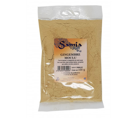 Épices Gingembre en poudre / moulu en Sachet de 100gr - SAMIA par