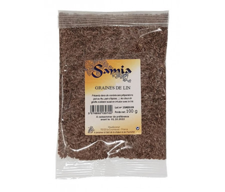 Graines de Lin entières en Sachet de 100gr - SAMIA