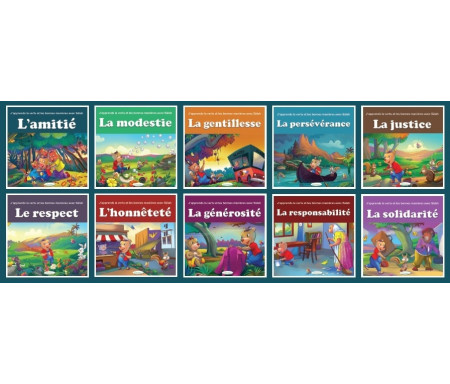 Pack 10 livres : J'apprends la vertu et les bonnes manières avec Sâlah : 10 récits éducatifs sur les belles qualités