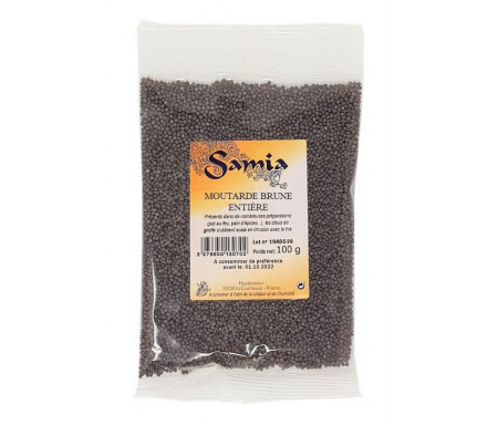 Moutarde Brune entière en Sachet de 100gr - SAMIA