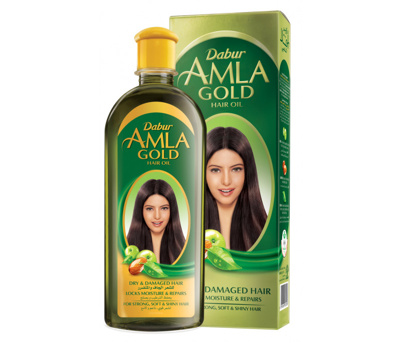 Dabur Amla Gold Hair Oil - Huile d'amla, amande et henné pour cheveux