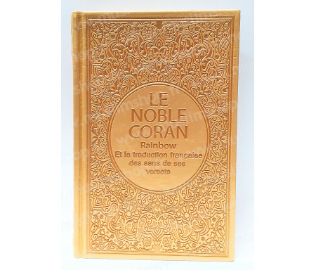 Le Noble Coran Rainbow Arabe - Français (Grand Format) - Dorée