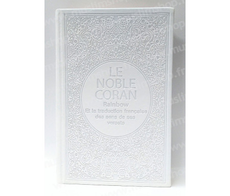 Le Noble Coran Rainbow Arabe - Français (Grand Format) - Blanc