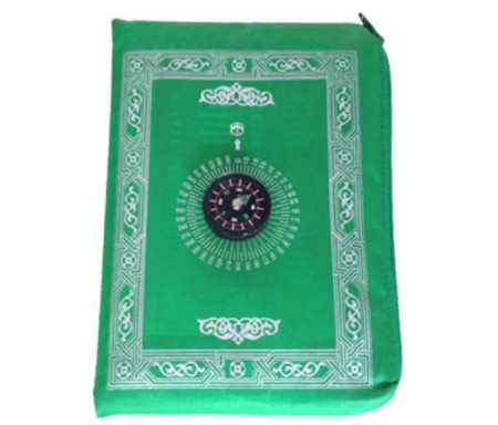 Tapis avec Boussole de poche pliable et transportable avec son étui - Couleur Vert sapin