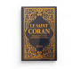 Le Saint Coran Bleu nuit doré Couverture Daim - Pages Arc-En-Ciel (Français-Arabe-Phonétique)