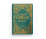 Le Saint Coran Turquoise doré Couverture Daim - Pages Arc-En-Ciel (Français-Arabe-Phonétique)