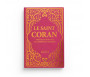 Le Saint Coran fuchsia doré Couverture Daim - Pages Arc-En-Ciel (Français-Arabe-Phonétique)