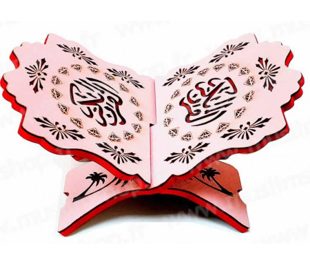 Porte Livre Calligraphie - Porte Coran Rose - 16x30 cm