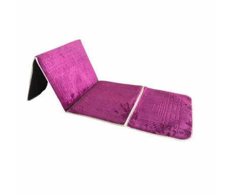 Tapis de Prière Pliable Confort avec Dossier (Support du dos et des genoux) - Mauve