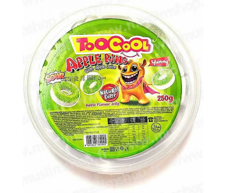 Bonbons gélifié Halal TooCool "Anneaux Pomme Acide" - 250gr