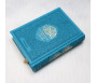 Le Saint Coran en arabe + Transcription phonétique (de l'arabe) et Traduction des sens en français - Edition de luxe (Couverture cuir colorée bleu-turquoise dorée)