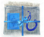 Coffret Pack Cadeau Gris et Bleu pour Homme : Tapis de Prière Velours Gris / Chapelet Bleu / Coran arabe-français Bleu avec couverture cuir