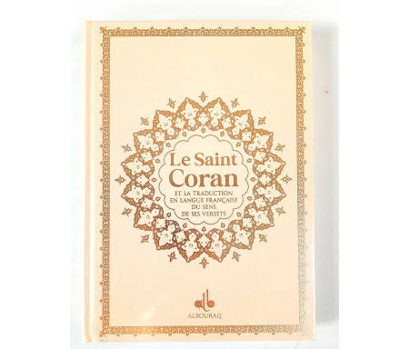 Le Saint Coran, et la traduction en Langue Française du sens de ses versets Grand Format (28 x 20) - Blanc Cassé
