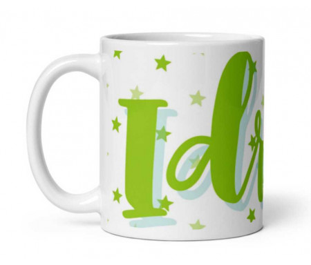 Mug / Tasse "Etoiles" Arc-en-ciel en arabe - Personnalisable avec prénom