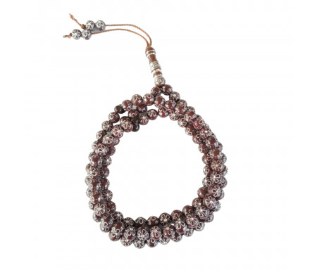 Chapelet tasbih / sebha 99 grains - Marron Foncé