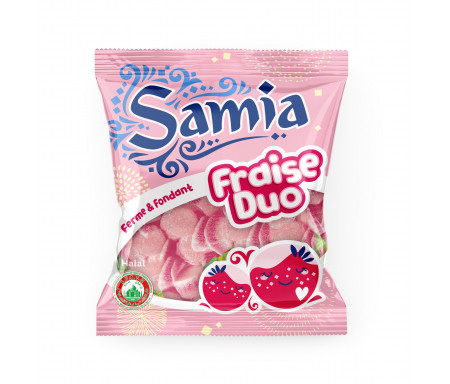 Bonbons Halal Bubble Fraise Duo 90gr - SAMIA