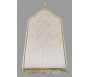 Tapis prière de luxe doré pour adulte sous forme de mosquée (Mihrab) - Couleur blanc cassé