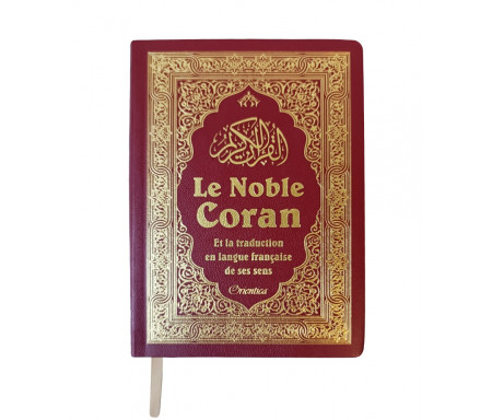 Le Noble Coran et la traduction en langue française de ses sens (bilingue arabe/français) - Couleur Bordeaux