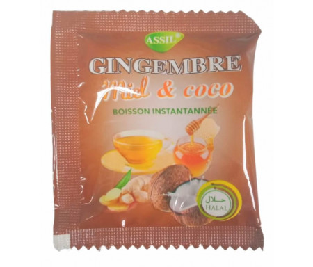 Sachet de Thé naturel au gingembre, miel et coco (Infusion / Tisane) 100% Naturel