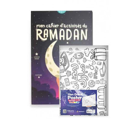 Pack : Mon cahier d'activités du Ramadan + Mon Grand Poster "Ramadan & Aid" à colorier !