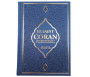 Le Noble Coran, La traduction en Langue Française et la Phonétique (Grand Format / Couverture Daim) - Bleu