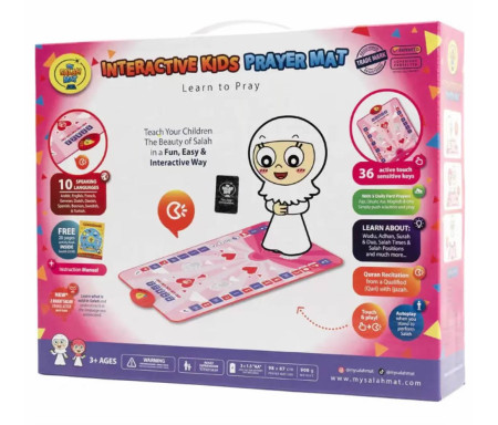 My Salah Mat : Tapis de prière éducatif interactif - Français / Version file Rose
