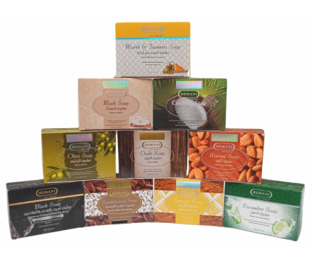 Pack Découverte de 10 Savons Naturels Hemani – Bienfaits du Monde en un Coffret