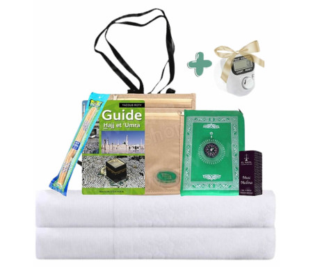 Kit Complet Hajj et Omra : Équipement Essentiel pour le Pèlerin - Tasbih Offert !
