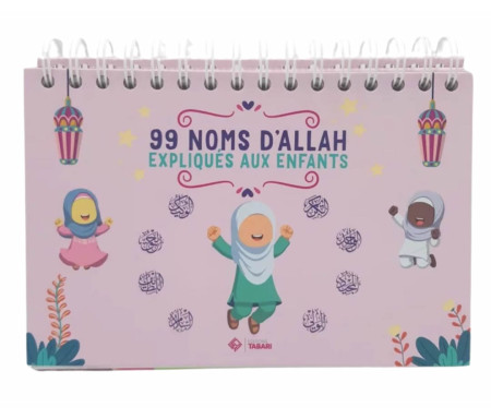 Calendrier chevalet à spirale : 99 noms d'Allah expliqués aux enfants - Rose