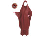 Jilbab Jupe Al Haya avec Manchettes Lycra Rouge Carmin : 2 pièces pour femme musulmane en Taille 1 (de 1m60 à 1m70)