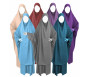 Jilbab Jupe Al Haya avec Manchettes Lycra Gris Anthracite : 2 pièces pour femme musulmane en Taille 2 (de 1m70 à 1m80)