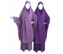 Jilbab Jupe Al Haya avec Manchettes Lycra Violet : 2 pièces pour femme musulmane en Taille 1 (de 1m60 à 1m70)
