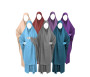 Pack Duo Lilas : 2 Jilbab Jupe Al Haya avec Manchettes - 2 pièces pour femme musulmane en Taille 1 (de 1m60 à 1m70)