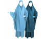 Pack Duo Lilas : 2 Jilbab Jupe Al Haya avec Manchettes - 2 pièces pour femme musulmane en Taille 1 (de 1m60 à 1m70)