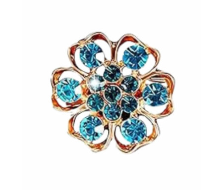 Broches Fleur Strass – Alliage Élégant & Léger – Accessoires pour toutes les occasions