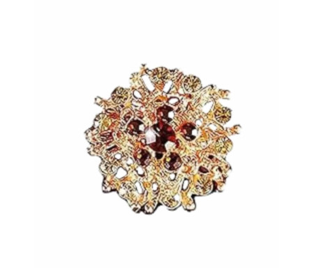 Broche Fleur Strass : Alliage Élégant & Léger - Dorée
