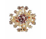 Broche Fleur Strass : Alliage Élégant & Léger - Dorée