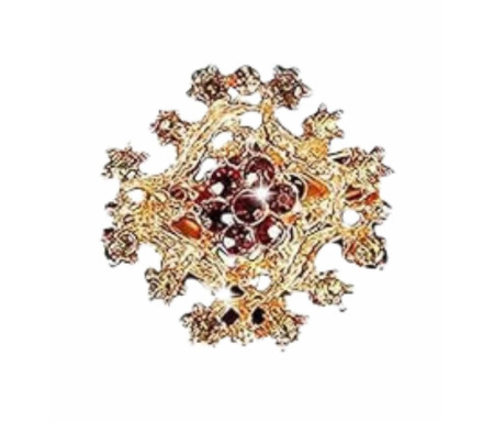 Broche Fleur Strass : Alliage Élégant & Léger - Dorée