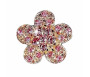 Broche Fleur Strass : Alliage Élégant & Léger - Rose