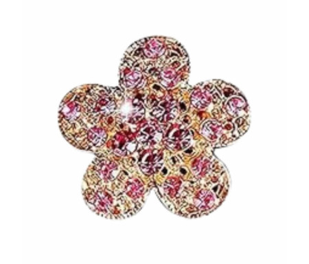 Broche Fleur Strass : Alliage Élégant & Léger - Rose
