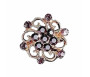 Broche Fleur Strass : Alliage Élégant & Léger - Violet