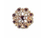 Broche Fleur Strass : Alliage Élégant & Léger - Prune