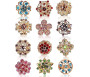 Broche Fleur Strass : Alliage Élégant & Léger - Bleu