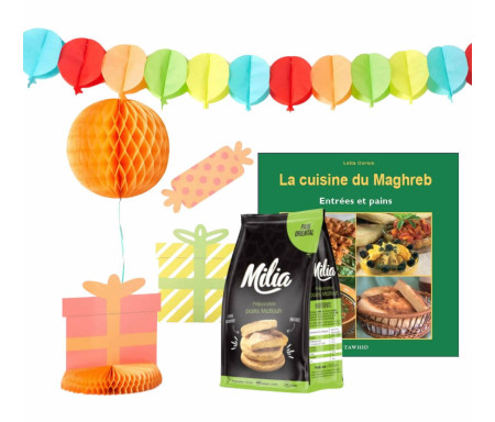 Coffret Aïd : Livre d'entrées et de Pains, Décorations et préparations rapide pains Milia