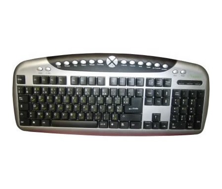 Clavier multimédia arabe AZERTY (bilingue français - arabe) USB + adaptateur PS/2