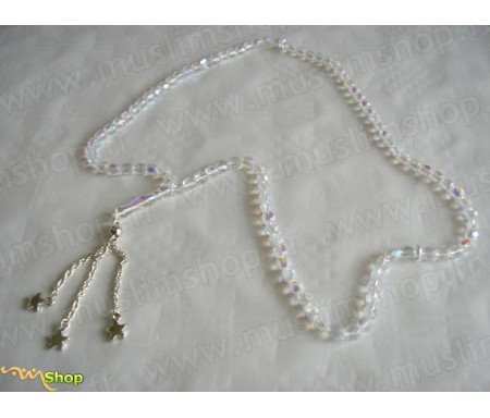 Chapelet (Tasbih) 99 Grains à Facettes Transparent