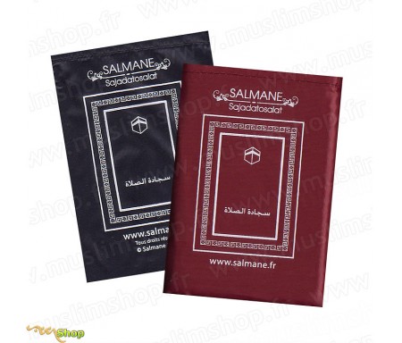 Tapis de Prière pour Voyageur Salmane - Format Poche avec son Etui - Sans Boussole