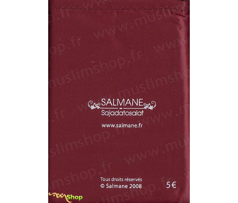 Tapis de Prière avec Boussole Intégrée pour Voyageur Salmane - Format Poche  avec son Etui par chez Salmane sur