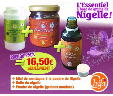Coffret Chifa : Miel + huile + Poudre à Base de Nigelle